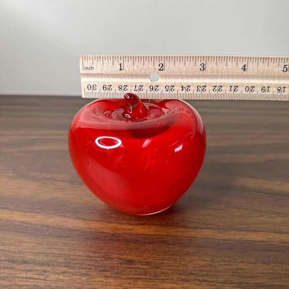 Vintage Murano Style Hand Blown Glass Apple